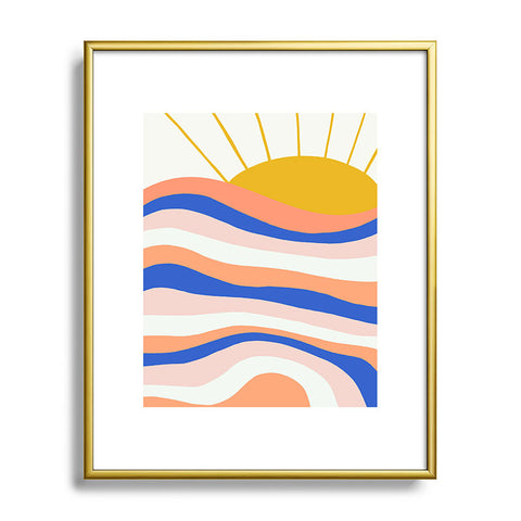 SunshineCanteen sunrise surf Metal Framed Art Print