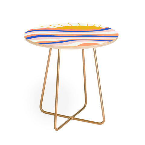 SunshineCanteen sunrise surf Round Side Table