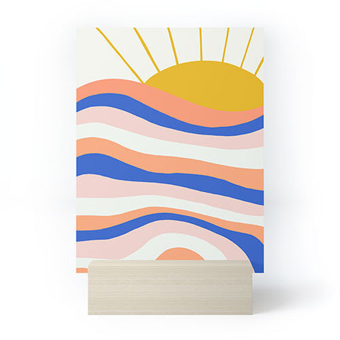 SunshineCanteen sunrise surf Mini Art Print