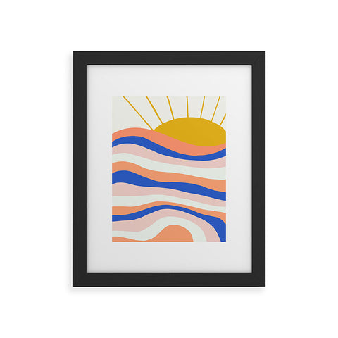 SunshineCanteen sunrise surf Framed Art Print