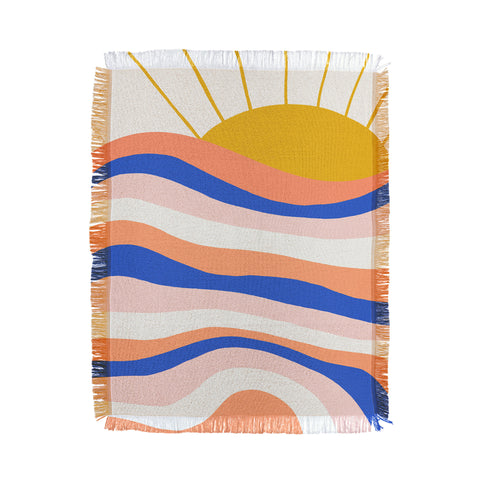 SunshineCanteen sunrise surf Throw Blanket