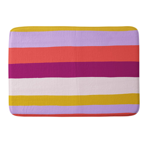 SunshineCanteen Sunset Stripes 1 Memory Foam Bath Mat