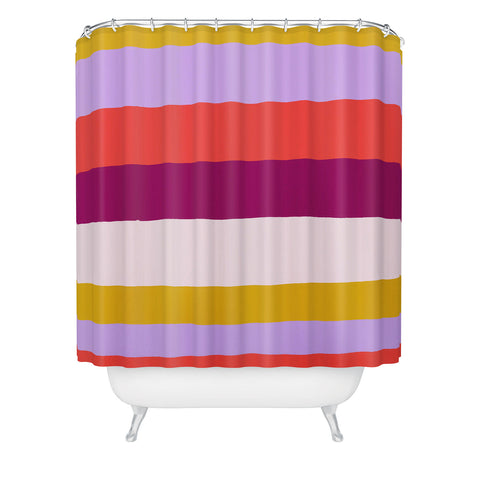 SunshineCanteen Sunset Stripes 1 Shower Curtain