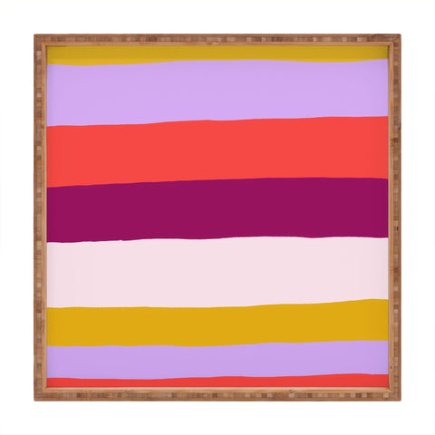 SunshineCanteen Sunset Stripes 1 Square Tray