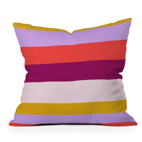 SunshineCanteen Sunset Stripes 1 Throw Pillow