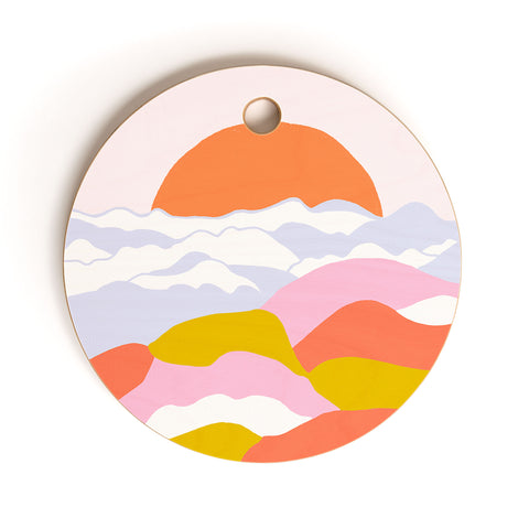 SunshineCanteen sunshine above the clouds Cutting Board Round