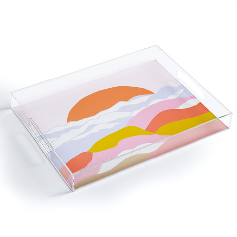 SunshineCanteen sunshine above the clouds Acrylic Tray