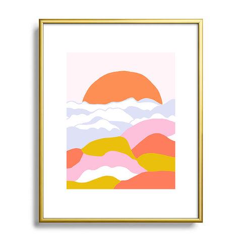 SunshineCanteen sunshine above the clouds Metal Framed Art Print