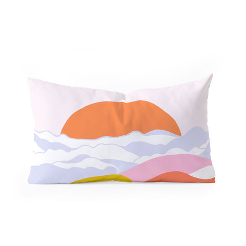 SunshineCanteen sunshine above the clouds Oblong Throw Pillow