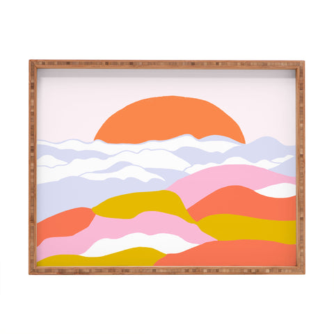 SunshineCanteen sunshine above the clouds Rectangular Tray