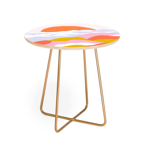 SunshineCanteen sunshine above the clouds Round Side Table