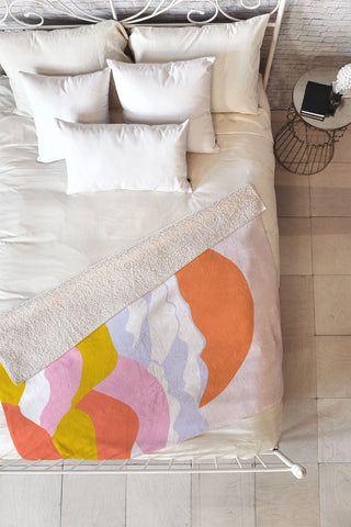 SunshineCanteen sunshine above the clouds Fleece Throw Blanket