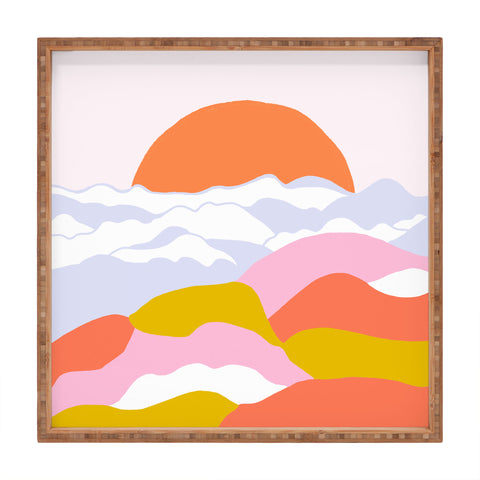 SunshineCanteen sunshine above the clouds Square Tray