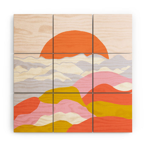 SunshineCanteen sunshine above the clouds Wood Wall Mural