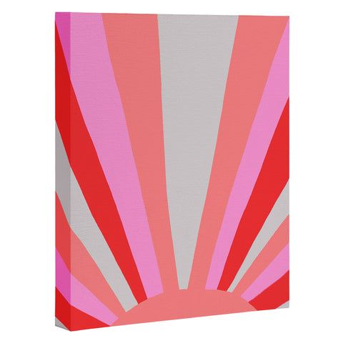 SunshineCanteen sunshine love coral Art Canvas