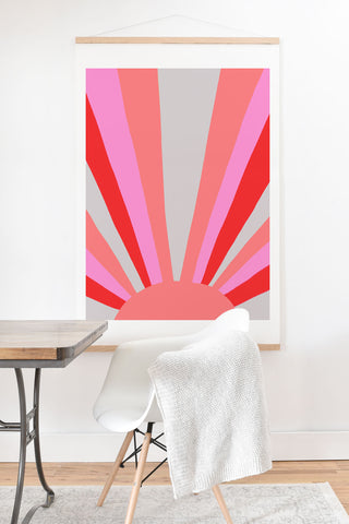 SunshineCanteen sunshine love coral Art Print And Hanger