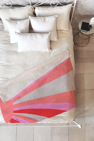 SunshineCanteen sunshine love coral Fleece Throw Blanket