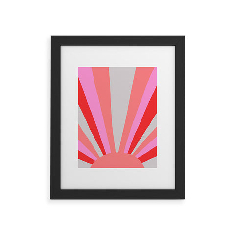 SunshineCanteen sunshine love coral Framed Art Print
