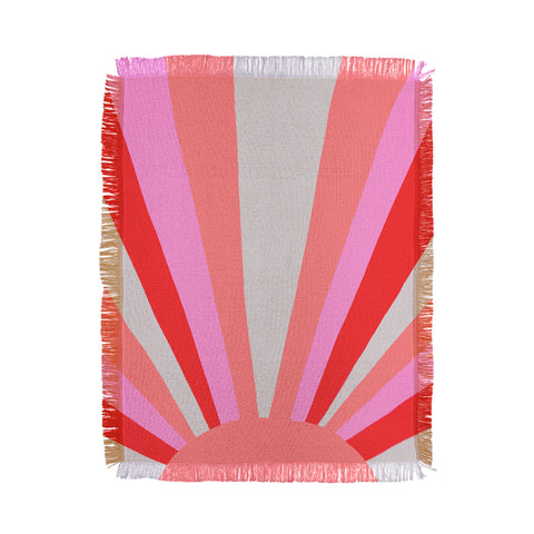 SunshineCanteen sunshine love coral Throw Blanket