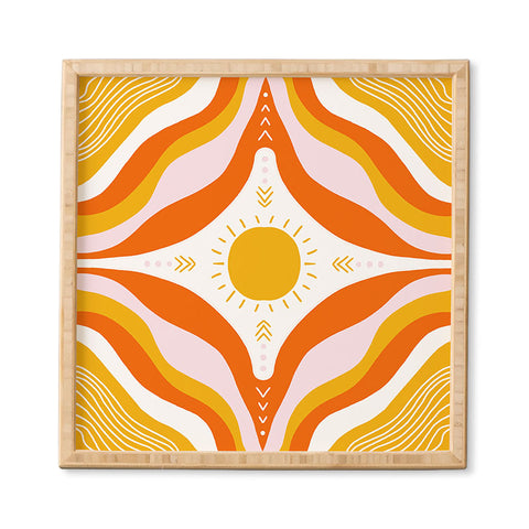 SunshineCanteen sunshine mandala Framed Wall Art