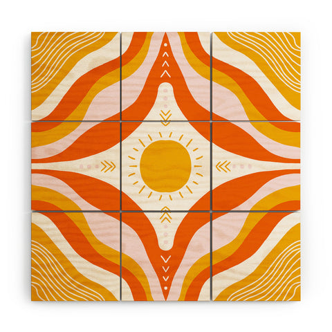 SunshineCanteen sunshine mandala Wood Wall Mural