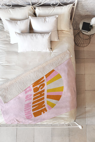 SunshineCanteen sunshine rainbow Fleece Throw Blanket