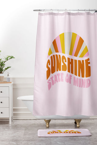 SunshineCanteen sunshine rainbow Shower Curtain And Mat
