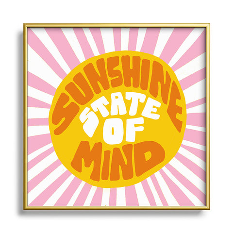 SunshineCanteen sunshine vibes Metal Square Framed Art Print