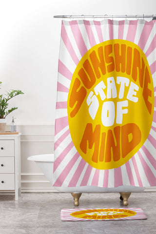 SunshineCanteen sunshine vibes Shower Curtain And Mat