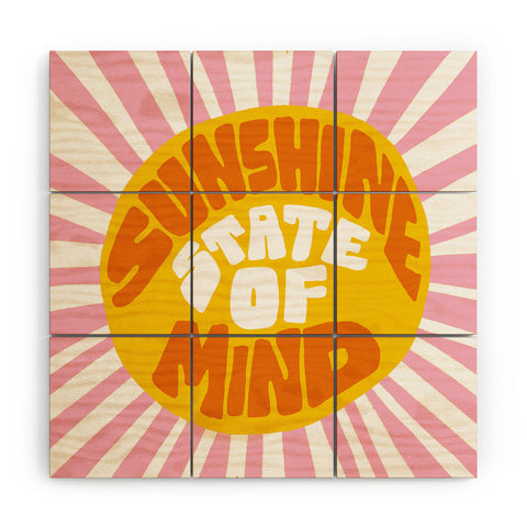 SunshineCanteen sunshine vibes Wood Wall Mural