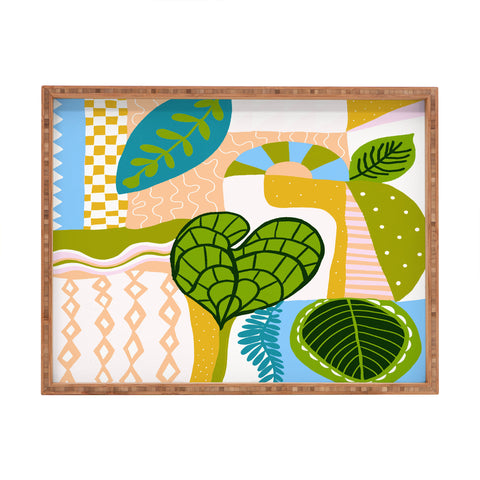 SunshineCanteen tropical boho vibes Rectangular Tray