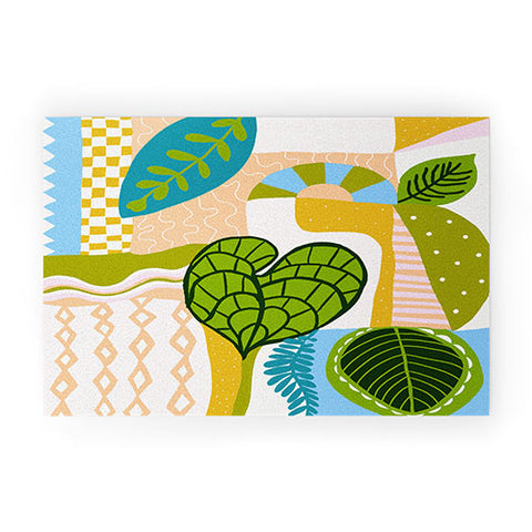 SunshineCanteen tropical boho vibes Welcome Mat