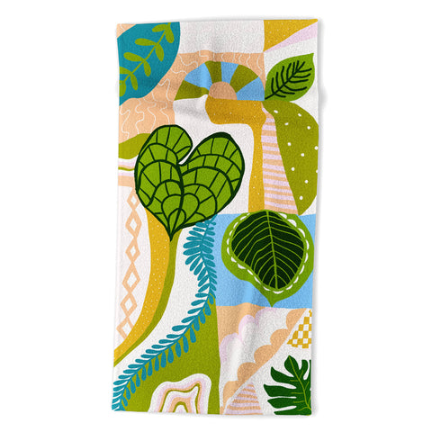 SunshineCanteen tropical boho vibes Beach Towel