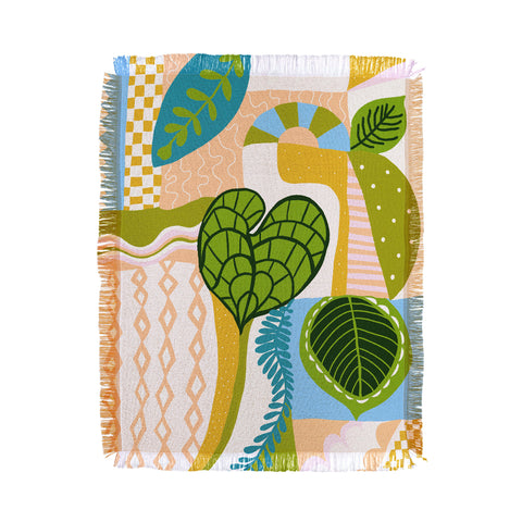 SunshineCanteen tropical boho vibes Throw Blanket