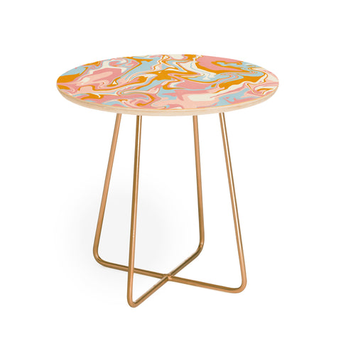 SunshineCanteen vintage marble Round Side Table