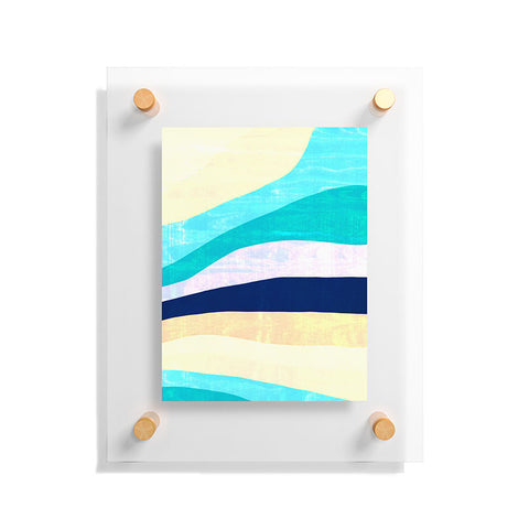 SunshineCanteen white sands and waves Floating Acrylic Print