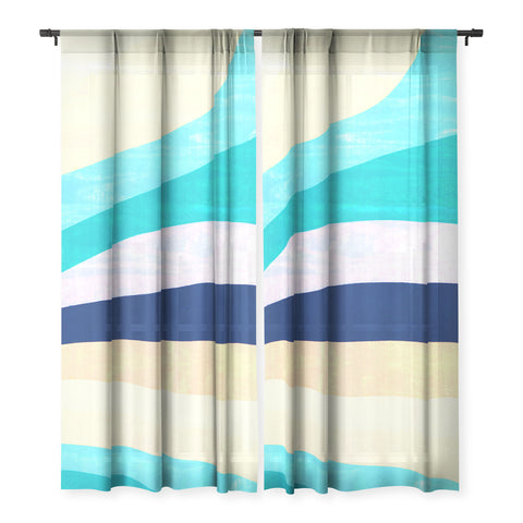 SunshineCanteen white sands and waves Sheer Non Repeat