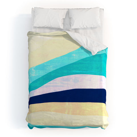SunshineCanteen white sands and waves Duvet Cover