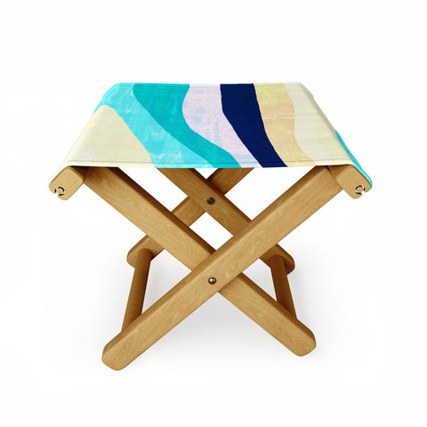 SunshineCanteen white sands and waves Folding Stool