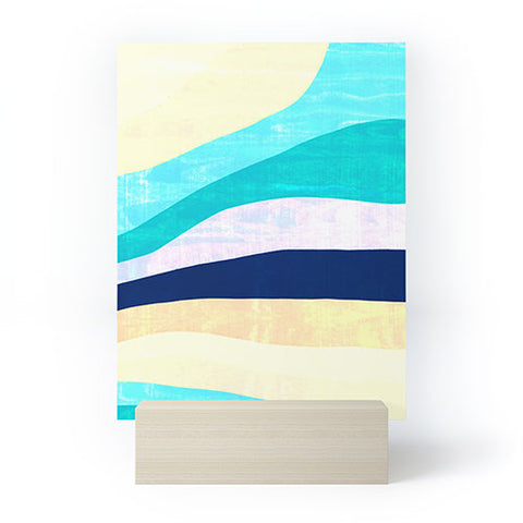 SunshineCanteen white sands and waves Mini Art Print