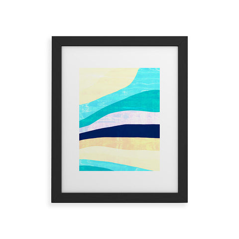 SunshineCanteen white sands and waves Framed Art Print