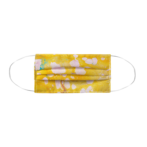 SunshineCanteen yellow cosmic marble Face Mask