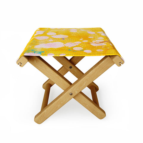 SunshineCanteen yellow cosmic marble Folding Stool