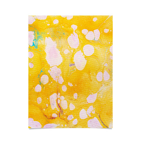 SunshineCanteen yellow cosmic marble Poster
