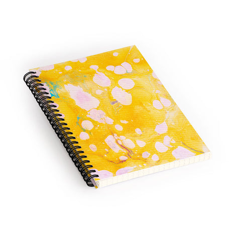 SunshineCanteen yellow cosmic marble Spiral Notebook