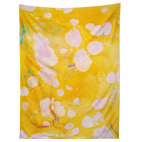 SunshineCanteen yellow cosmic marble Tapestry
