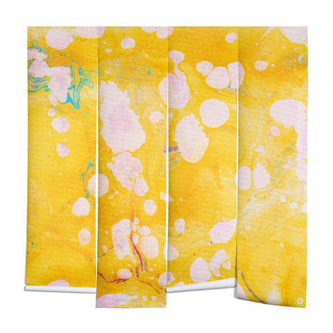 SunshineCanteen yellow cosmic marble Wall Mural