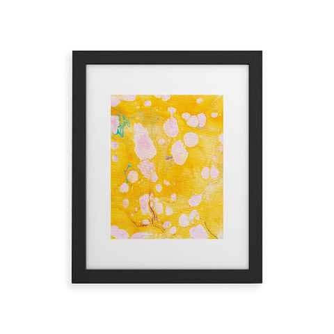 SunshineCanteen yellow cosmic marble Framed Art Print