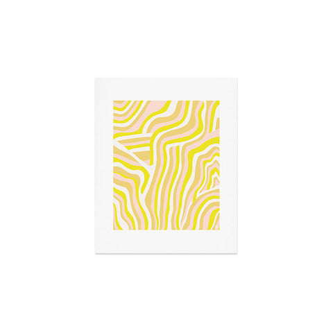 SunshineCanteen yellow zebra stripes Art Print