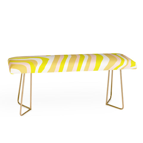 SunshineCanteen yellow zebra stripes Bench